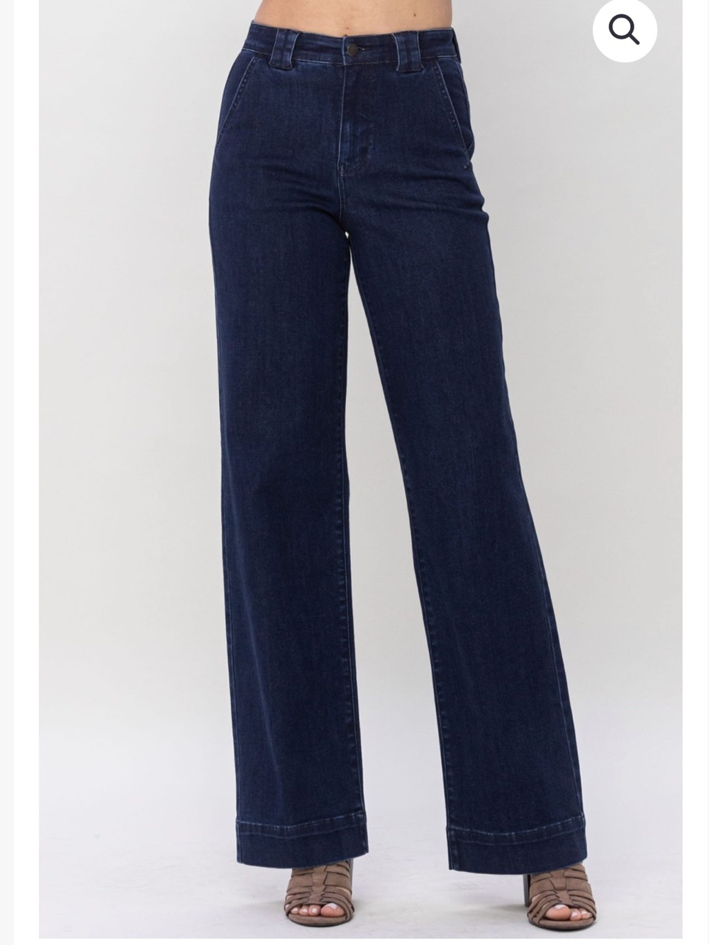 Judy Blue Dark Indigo High-Rise Wide Leg Jeans